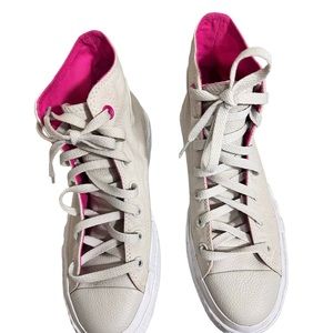 Converse Women's Size 8.5 CTAS Lift 2X Hi 571676C Pale Putty Platform Sneakers